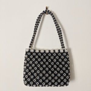 Hand-Made Black Beaded Purse